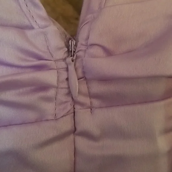 Missguided Lavendar Satin Cold Shoulder maxi dress size US 2 new with tags - Picture 7 of 8